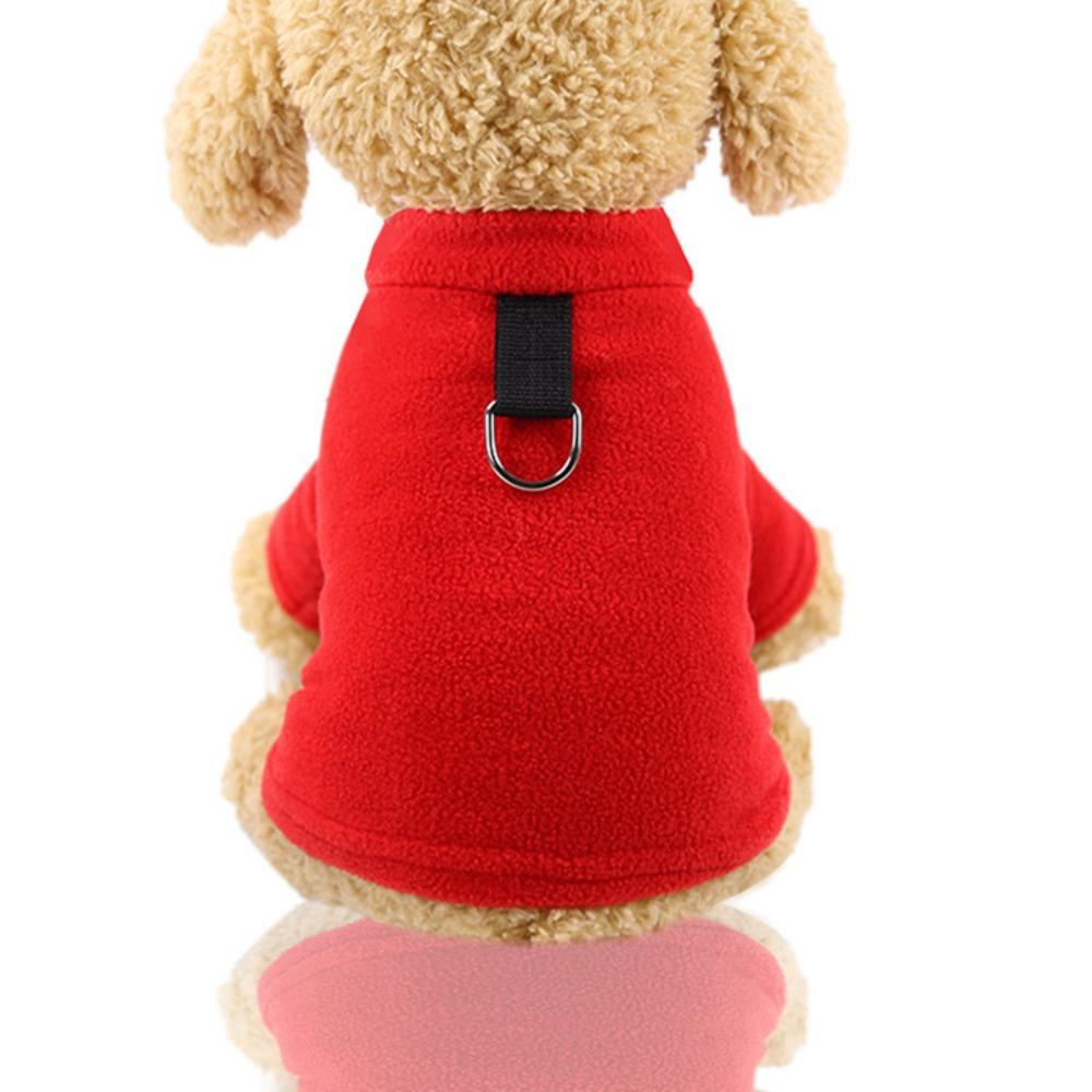 Fleece D buckle can be hung with cat leash to keep warm dog clothes cat pet dog supplies large dog plush