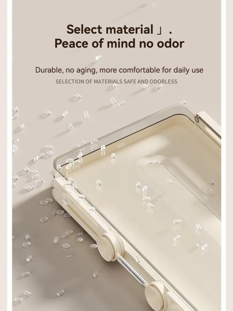 Plastic Telescopic Tissue Box Square Napkin Holder Container Wet Tissue Paper Dispenser Case Modern Home Car Organizer Decora