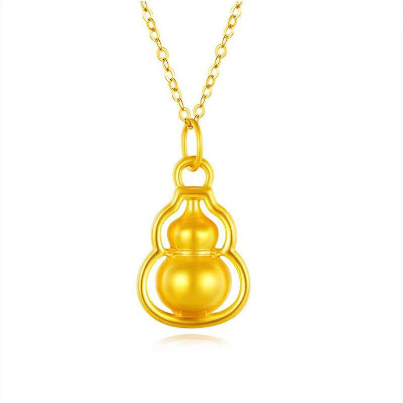 Rose Flower Crown Pure Gold 999 Pendant Set for Women - Qixi Valentine's Day Gift