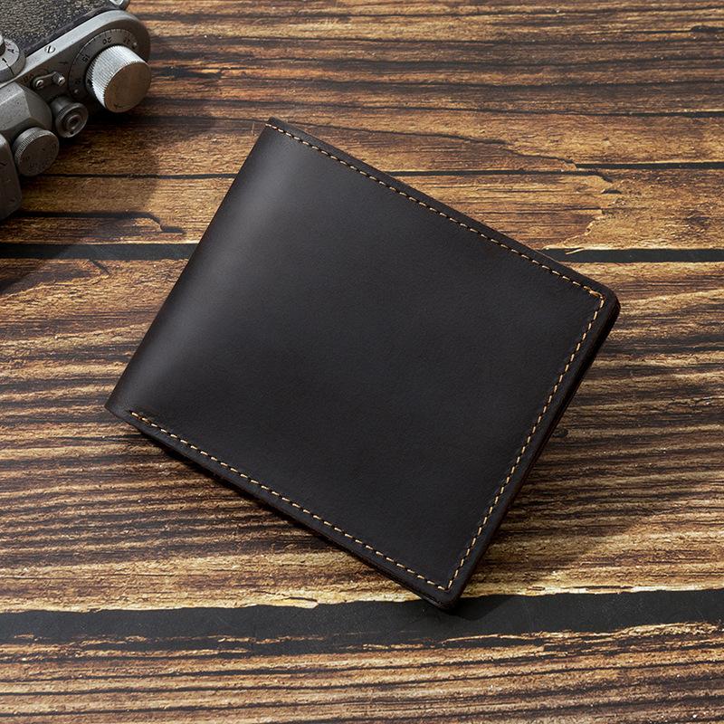 

Кошелек мужской из натуральной кожи, сумка для карт, многофункциональная сумка, деловой кошелек из коровьей кожи с несколькими отделениями One Size кофейный