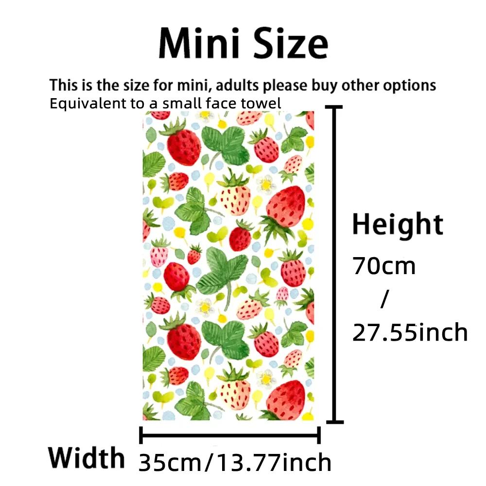 Serviette de Plage Microfibre Fraises Serviette de Bain Absorbante Fruits Légère Séchage Rapide Serviette de Piscine Parfaite pour Hommes et Femmes