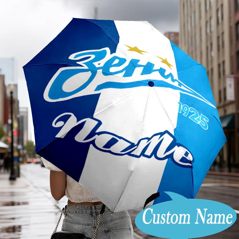 Custom Name Zenit FC Crest Umbrella Folding Umbrella, Automatic Umbrella - 8-Frame for Travel, Casual Lightweight Personalized Gifts