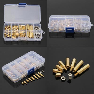 120pcs M3 Male Female Hex Brass Standoffs Spacer Screws Nuts Assortment Kit New