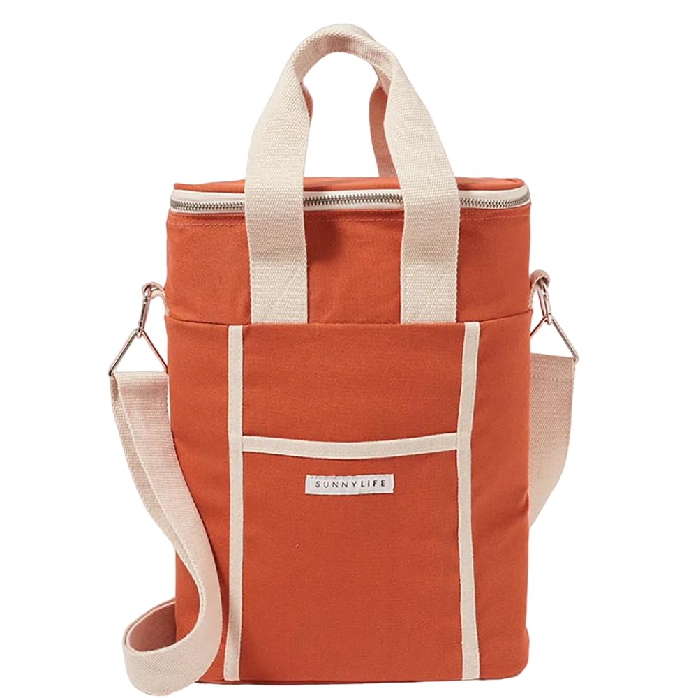 

Sunnylife Canvas Drink Bag | Terracotta Cooler Bag