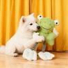Squeaky Dog Toys for Small Medium Large Dogs Plush Frog Shaped Pet Tug Toy Interactive Stuffed Puppy Chew Toy for Training Teething