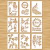 Plant and Animal Painting DIY Stencil - Flower Graffiti PET Template