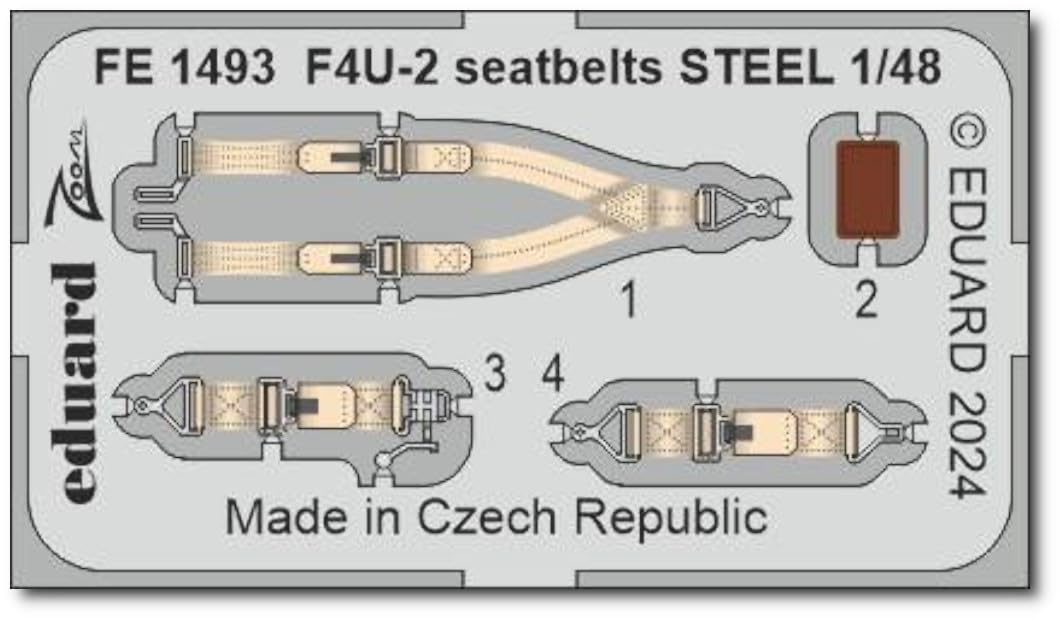 

Eduard 1/48 Zoom Etching Parts F4U-2 Seatbelt (Stainless Steel) (for Hobby Boss) EDUFE1493