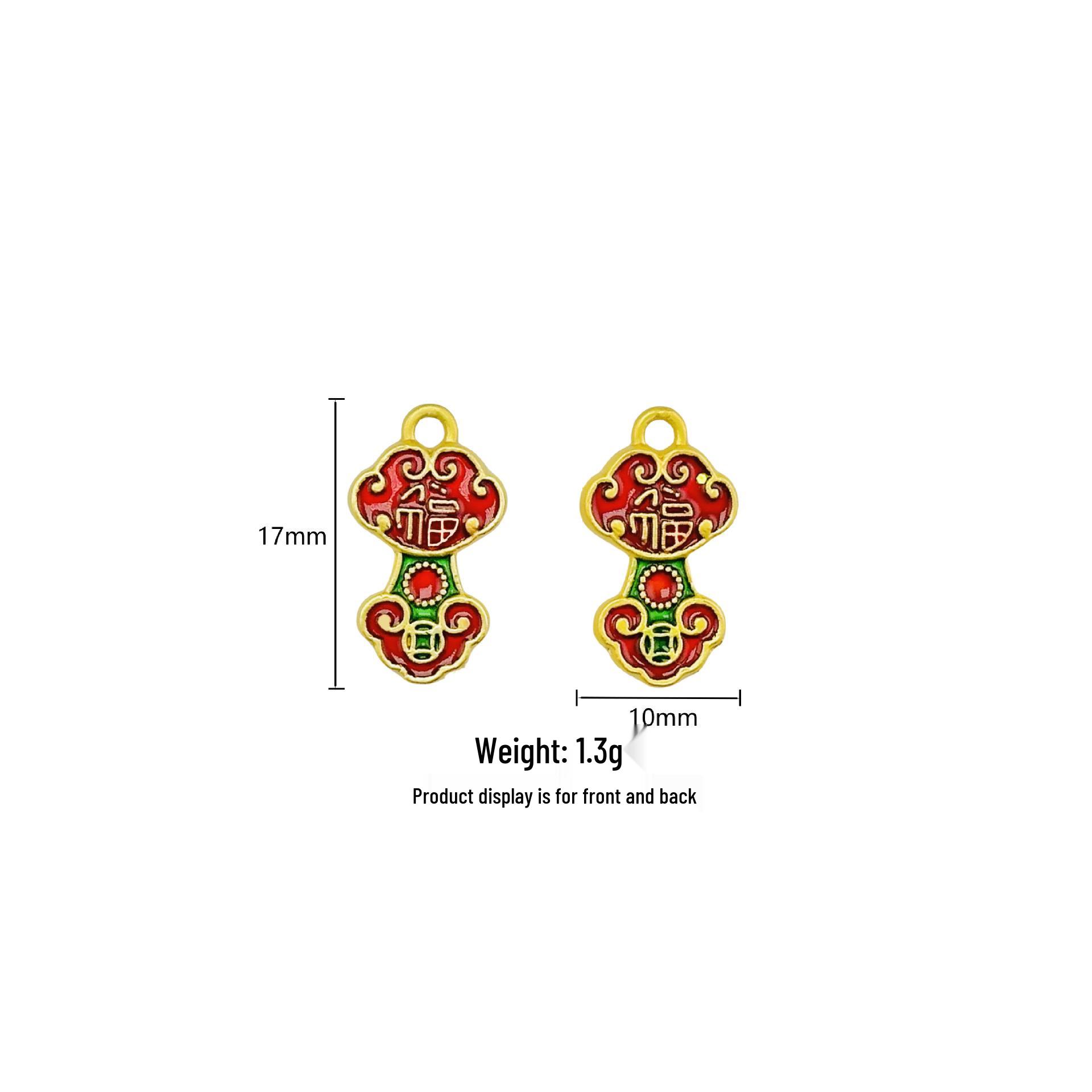 Ancient Gold Ruyi Teardrop Pendant for DIY Jewelry - Long-Lasting Color Retention