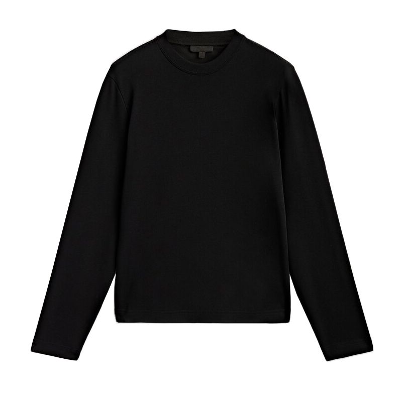 MD Spring New Arrival Women's Clothing Minimalist Style Basic All-Matching round Neck Cotton Base Long Sleeves Heavy Weight T-shirt 6884905