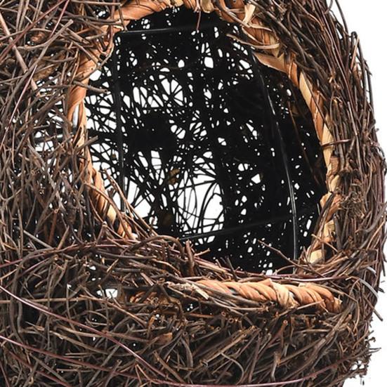 Hanging Bird House Natural Grass Hanging Bird Hut Hand Woven Drop Shape Birdhouse for Small Birds Budgies Garden Patio Terrace Indoor Outdoor