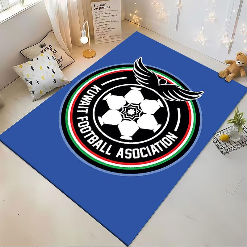 Kuwait Football Crest Carpet Suitable As a Non-slip Mat for the Living Room or Bedroom Sofa