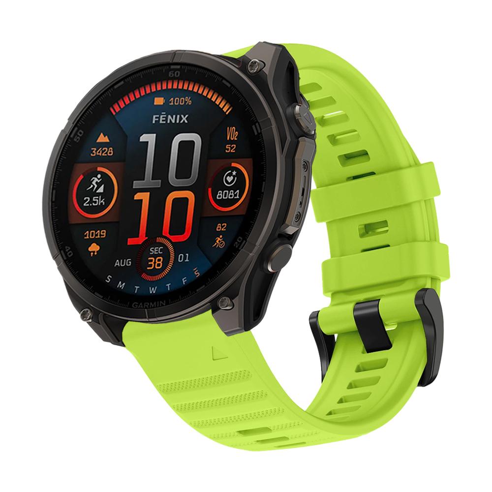Silicone Outdoor Watch Strap for Garmin Fenix 8 43/47/51MM Waterproof/sweatproof/breathable Watch Strap for 20/22/26mm Quick Fit