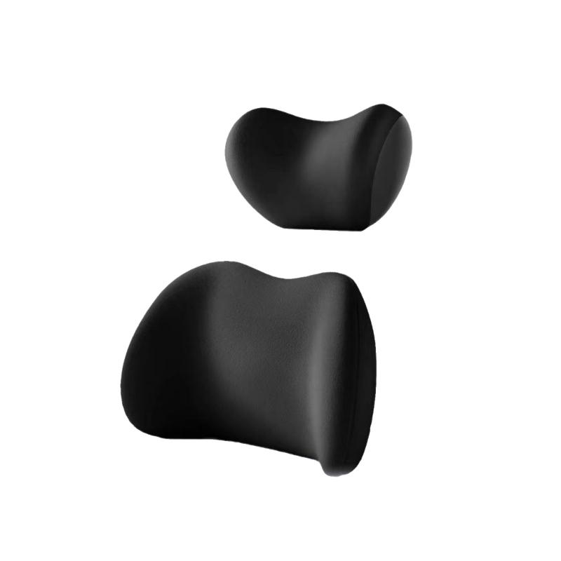 Double  Supporting Lumbar Neck Pillow with Breathable Fabric Designs Adjustable Posture Correcting for Drivers Office worker