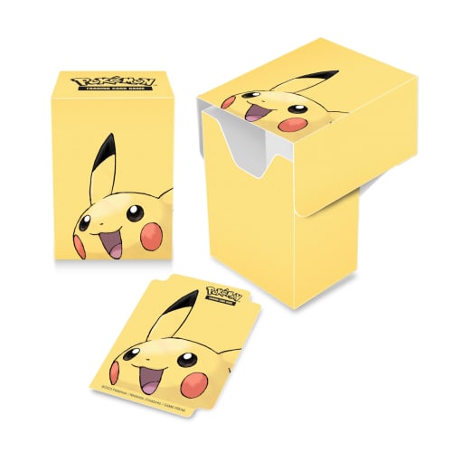 Ultra Pro - 2025 Pikachu Edition Deck Box, Holds & Protects 75 Pokemon Cards, Double Sleeves & Standard-Sized Cards, Self-Locking Lid, Deck Dividers