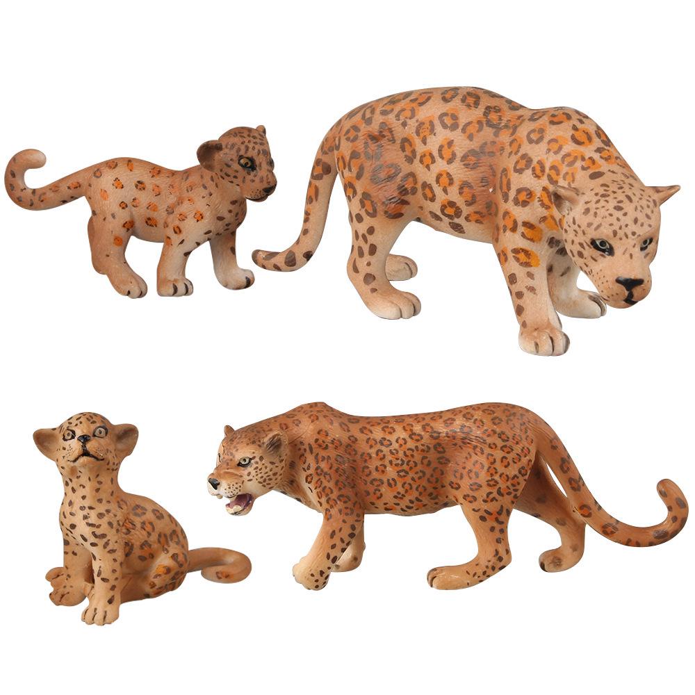 Plush Leopard & Jaguar Animal Model Toys