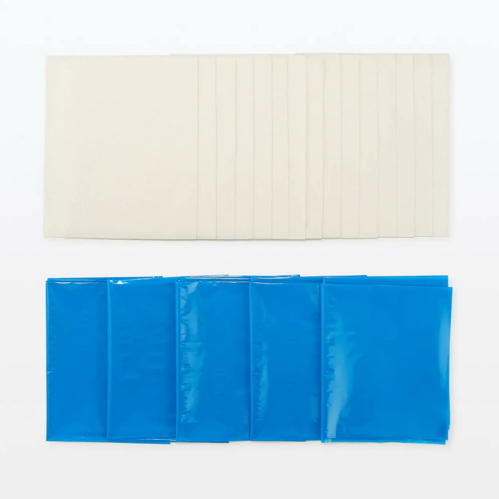 MUJI Emergency Toilet Set Everyday Absorbent 23cm x Waste 65cm x 80cm (For Use) 44900727/MJ-IMEMGT Sheet 20cm, Bag