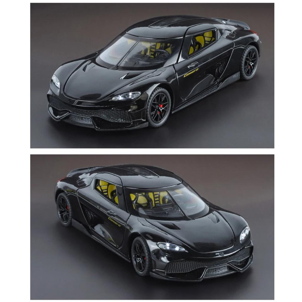 1/24 Koenigsegg Gemera GT Sports Car Alloy Diecast Model Collect Hobby Model Ornaments Gift for Friend Pull Back Toy New Style Sports Car