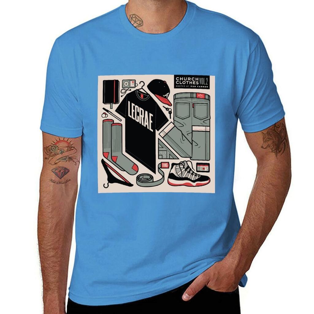 LeCrae Church Clothes Volume 2 T-Shirt Funnys Plus Size Tops Tees Tshirts for Men