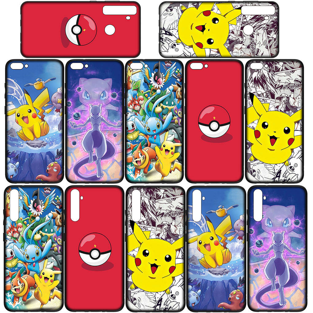 Cover for iPhone 17 16 15 Xiaomi Poco Redmi Note 14 13 12 11 Pro Max 16ESamsung Galaxy S25 S24 S23 OPPO Huawei Mew Pokemon Pikachu Mewtwo Phone Case