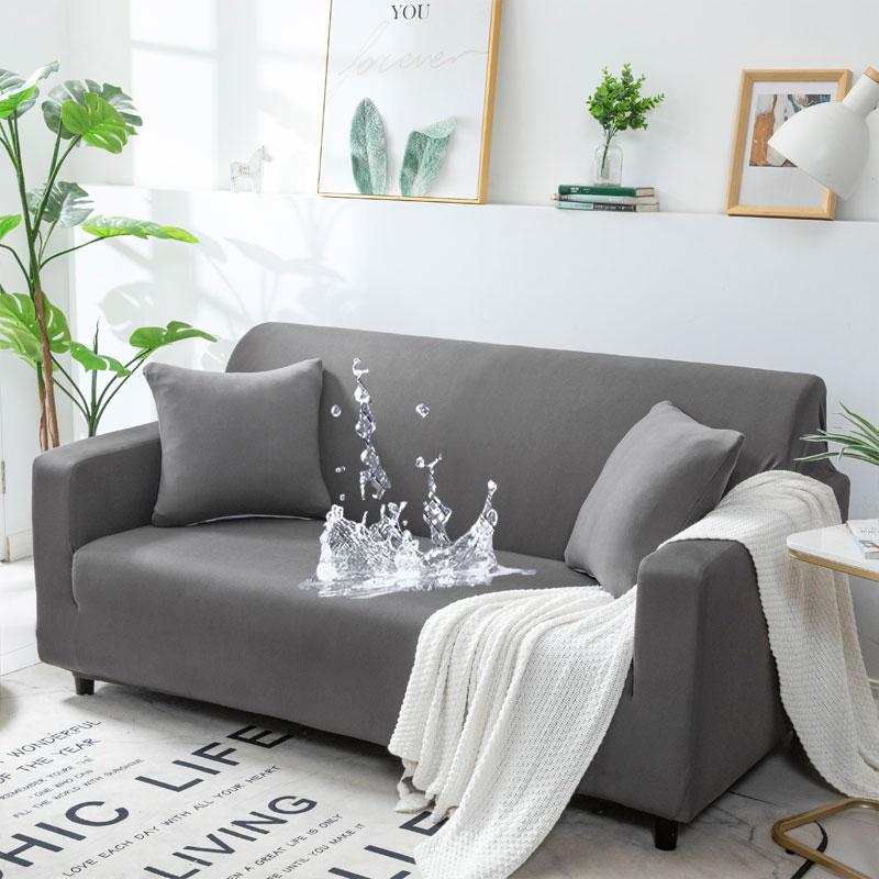 1/2/3/4 Seats Waterproof Sofa Couch Cover Stretch Corner Sofa Covers L Shaped Sofa Slip Cover Protector Bench Cover Thin Fabric