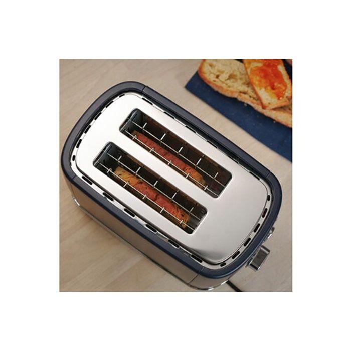 Grille pain électrique - terraillon - new moon - 2 fentes - 6 niveaux - décongélation - réchauffage - rammasse miettes