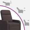 Recliner Dark Brown Fabric