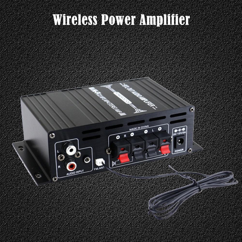 AK380 Bluetooth-Compatible Amplifier 2 Channel Home Theater Amplifier 40W+40W Music Player USB AUX Karaoke for Home Car
