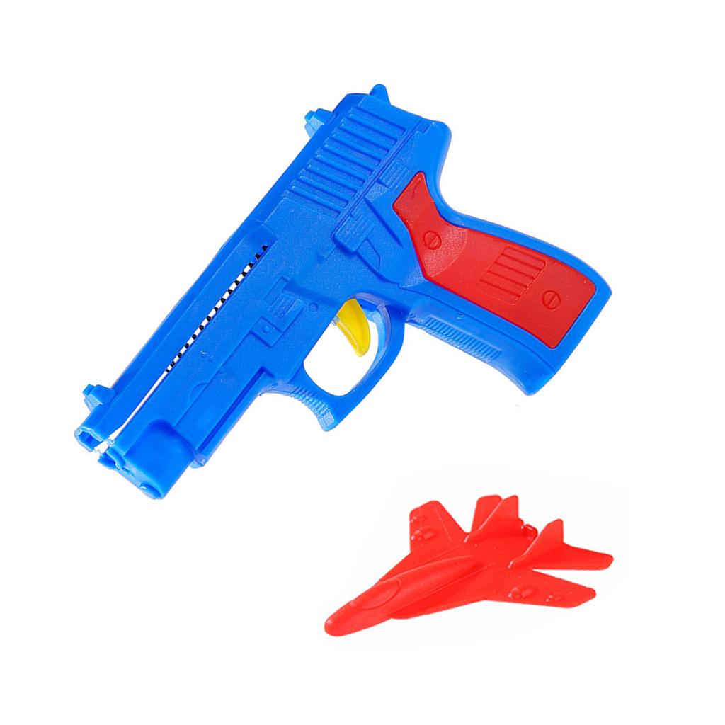 Hand Throwing Airplane Guns Toy for Outdoor Kids Launcher Plane Toy Goody Bag Filler Interactive Ejection Guns Party Toy