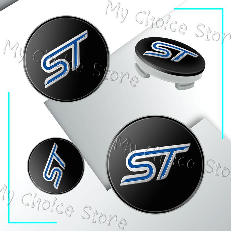 

4Pcs 56mm/54mm ST Emblem Car Wheel Center Hub Cap Car Rim Covers Sticker Decor For Focus Fiesta Ecosport Edge Mondeo