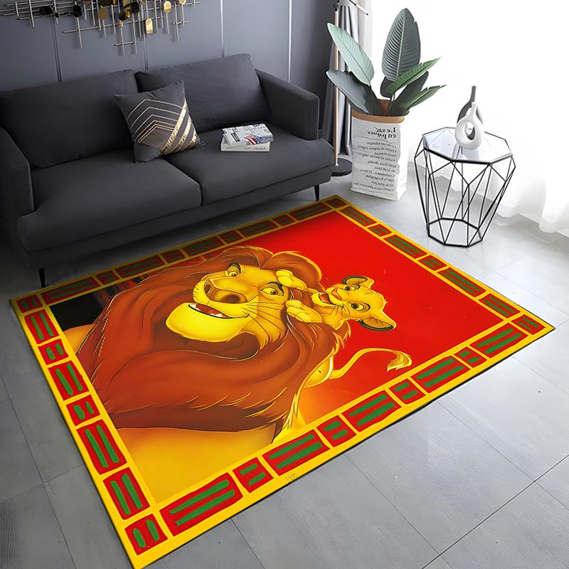 1PC The Lion King Pattern Carpets Bedroom Play Mats Rugged Bedroom Decor Carpet Living Room Mat Children's Room Area Carpet
