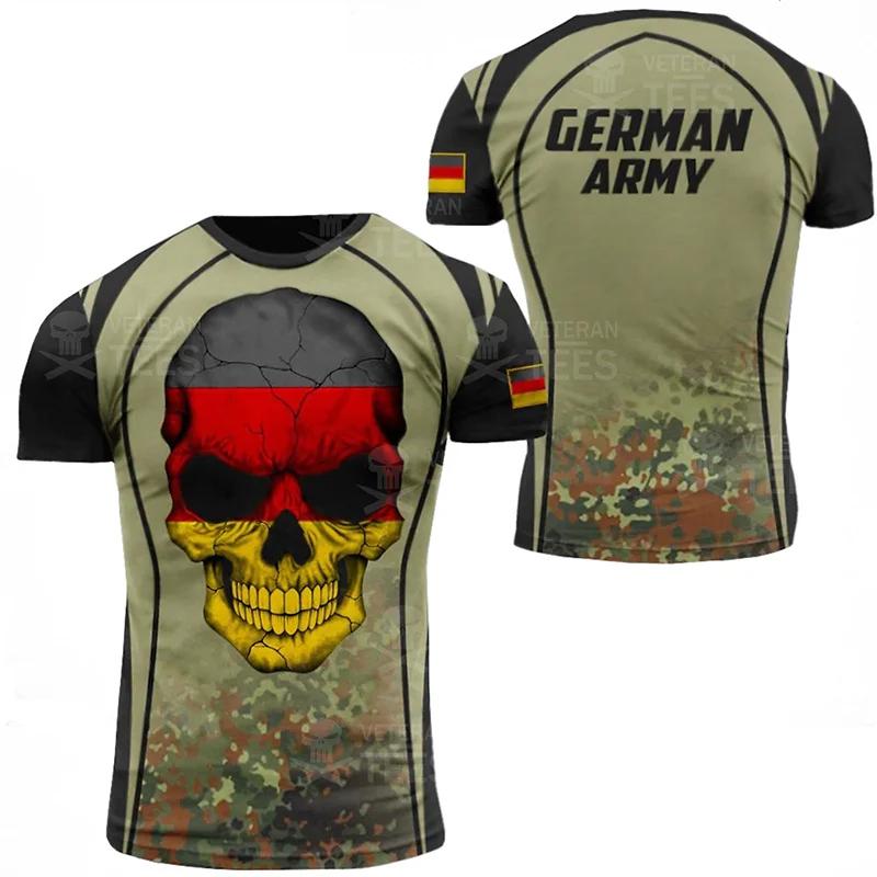 Vintage Retro T Shirt Deutschland Germany Eagle 3D Print MMA Kick Boxing Muay Thai National Flag Unisex Men Women Short Sleeve Quick Dry Streetwear