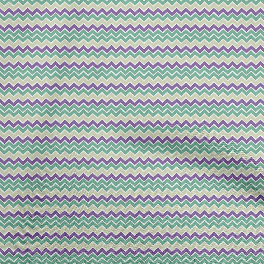 oneOone Cotton Flex Olive Green Fabric Chevron Sewing Material Print Fabric By The Yard 40 Inch