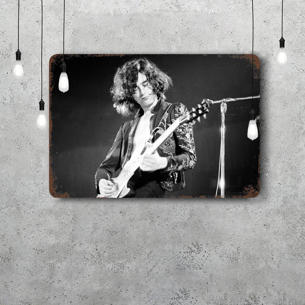 Jimmy Page Metal Signs Wall Decor Vintage Tin Signs Captain Metal Poster Decor for Bar Pub Club Wall Decoration