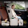 Leon Highback Booster Seat, ISOFIX, i-Size R129, 100-150cm, 3-12 Years, Seatbelt Clip (Beige)