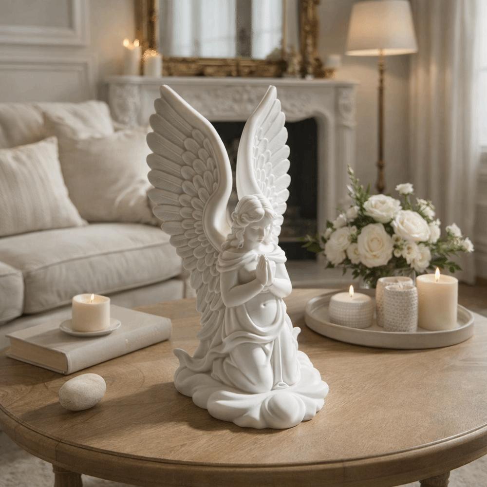 3D-gedruckte Engelsfigur Exquisite geflügelte Skulptur Schutzengel-Statue Schlafzimmerdekoration