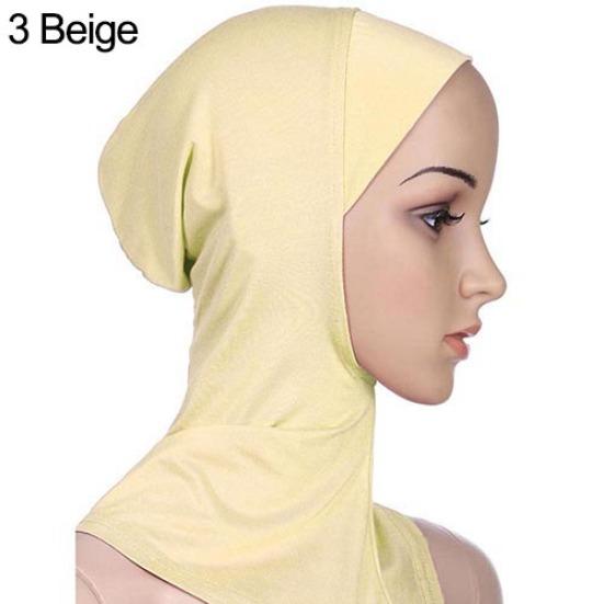 Soft Solid Color Women Full Cover Scarf Cap Underscarf Neck Head Bonnet Hat