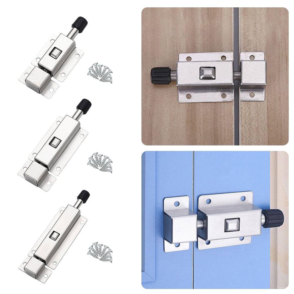 With Screws Window Catch Lock Spring Lock Latch Catch Tower Bolt  Garden Gate Shed Sliding Door