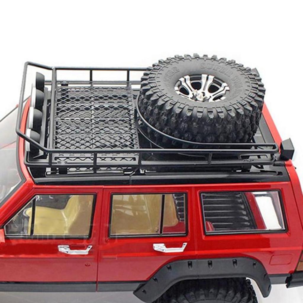 Buy RC Roof Rack with 4 LEDs Light for 1/10 Scale D90 Rc4wd Axial Scx10