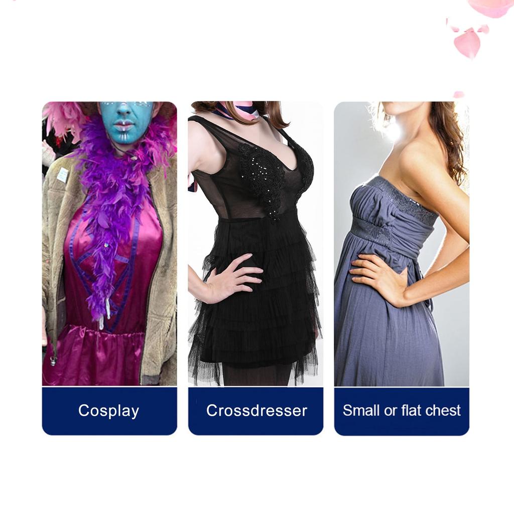 Silicone Bust Artificial Breast Cosplay Breasts Fake Breasts Disguise Realistic Adhesive Paste Type Massage Disguise Theater Underwear for