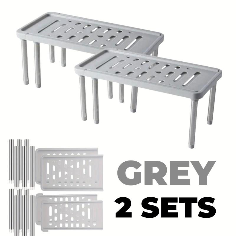 Expandable Metal Shelf Organizer For Kitchen Countertop Sturdy Retractable Storage Rack Rustproof Spice Organizer For Restaurant