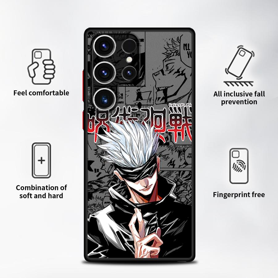 Hülle für Samsung Galaxy S23 FE S26 S21 S25 Ultra S20 FE S22 Note 20 Ultra 10+ S24 Plus Funda Handyhülle Anime Jujutsu Kaisen