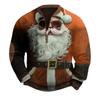 Mens Christmas Sweater Zip Up Sweatshirts Vintage Knit Graphic Sweatshirt Xmas Stand Collar Pullover