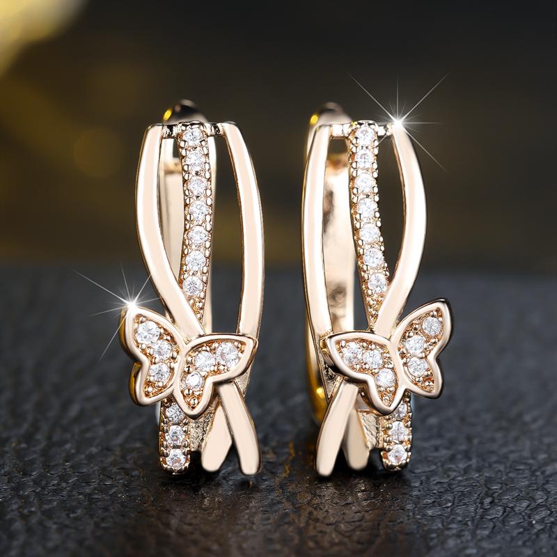 

Геометрические серьги-бабочки с вырезами, золотистого цвета, праздничные украшения, повседневные уличные аксессуары для девушек золотой