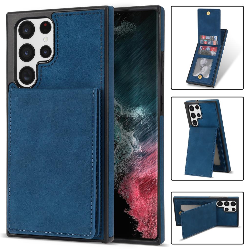 For Samsung Galaxy S25 Ultra Case RFID Blocking Card Slots TPU+PU Leather Phone Cover