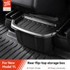 YZ For Tesla Model YL 6 Seats 2026 Rear Seat Storage Box Under Air Vent Storage Case Trash Can Organizer Car Interior Accessory