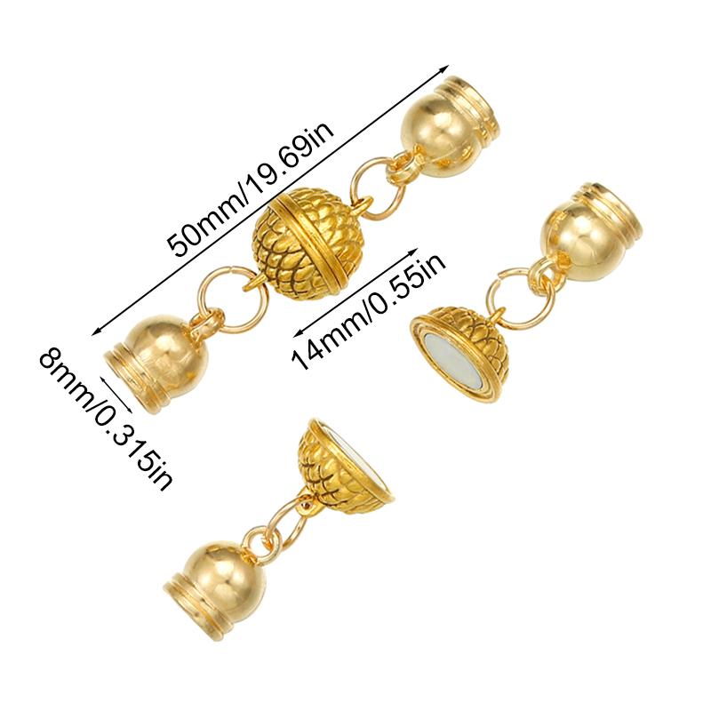 10 Pairs Clothing Accessories Practical Plastic Minimalist Golden Convenient Magnetic Buckles Scarf Button Multi-functional