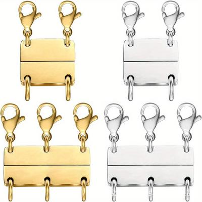 Layered Necklace Magnetic Buckle with Lobster Clasp | Multi-hole Stacking Finishing Accessory