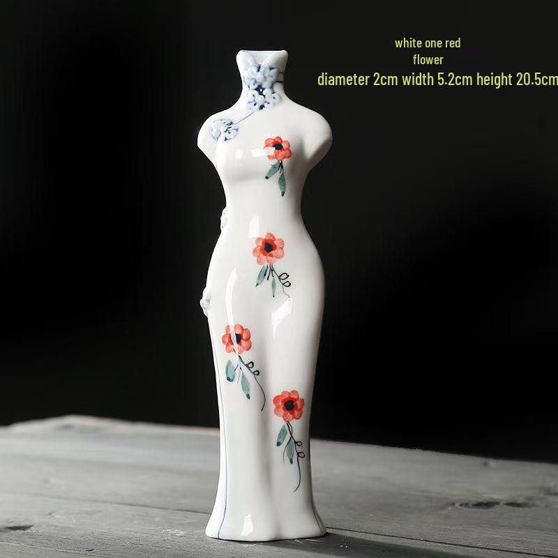 Antique Blue and White Chinese Porcelain Vase - European & American Handicraft for Flower Arrangements