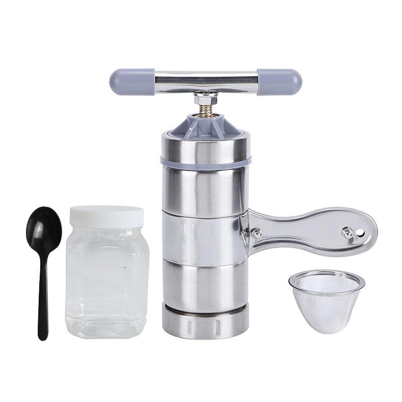 

1 шт., инструменты для пчеловодства, ручной пресс для меда, маленький пресс для меда из нержавеющей стали, мини-портативная медогонка светло-серый