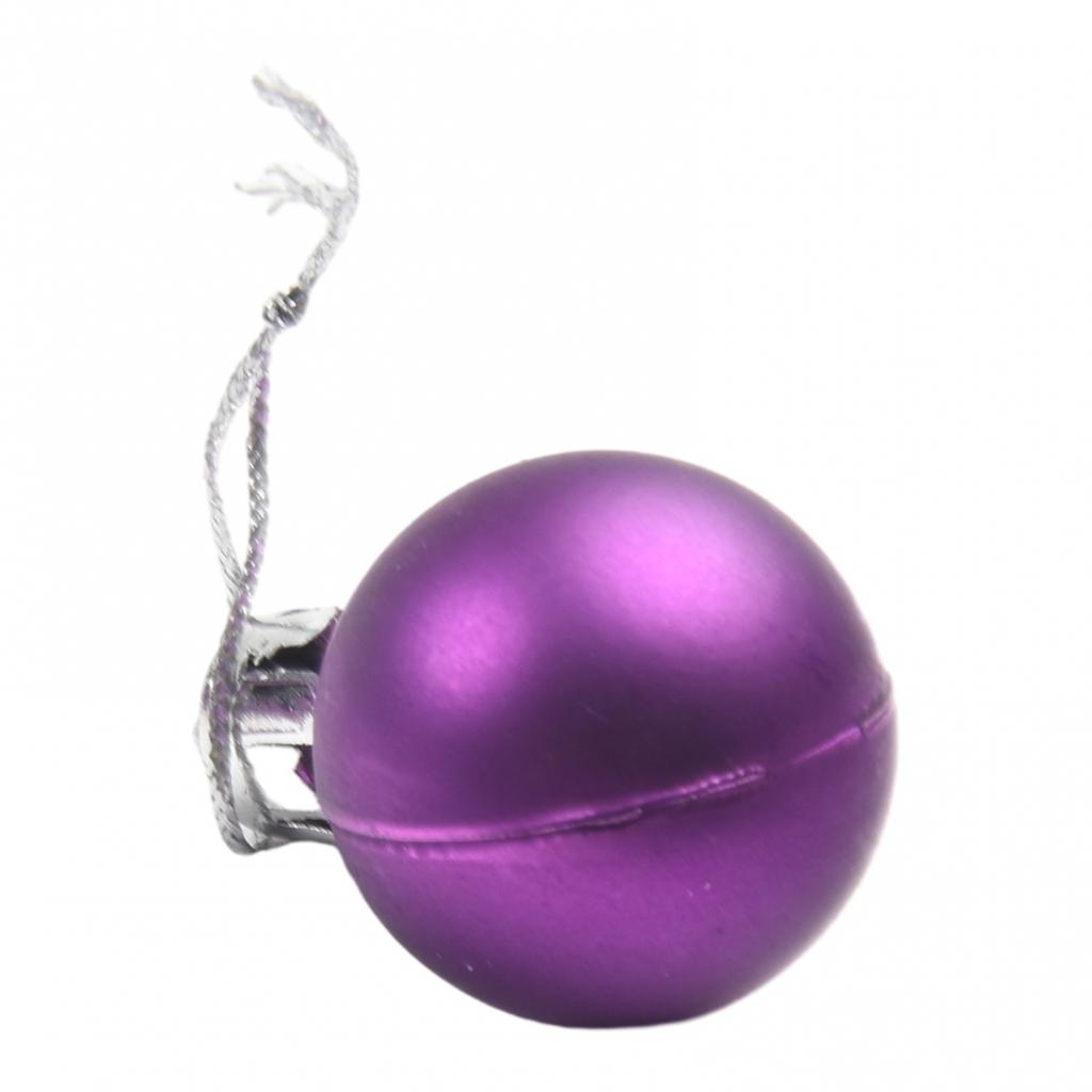 24 Stück Weinrote Weihnachtskugel-Ornamente zur Baumdekoration und für Partys